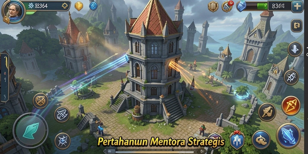 Gameplay menegangkan di Tower Defense 8364.