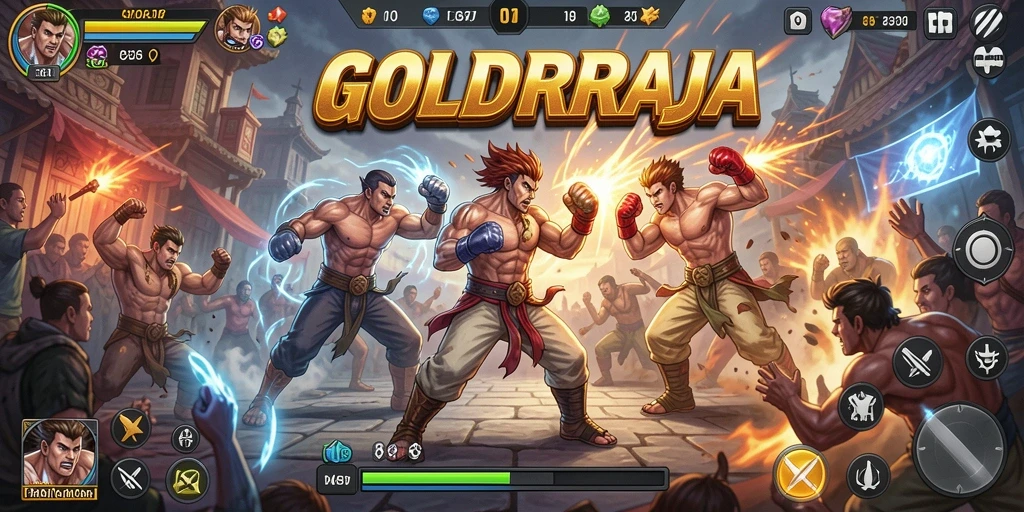 Gameplay seru dalam GOLDRAJA dengan aksi Fighting yang mendebarkan.