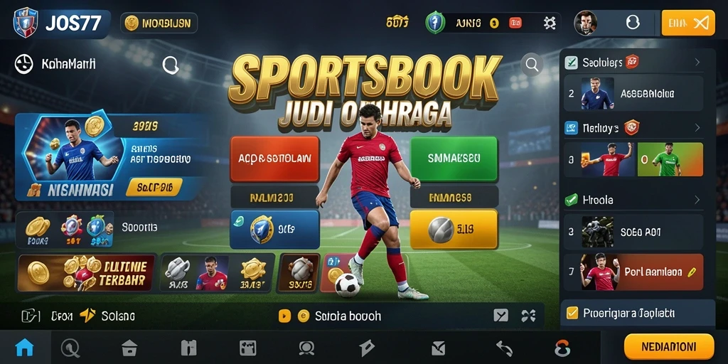 Tampilan utama JOS77 yang menarik dan informatif bagi penggemar Sportsbook.