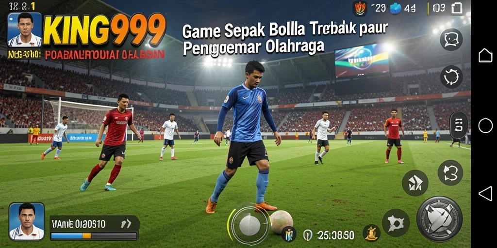 Tangkapan layar menunjukkan aksi seru dalam permainan sepak bola.