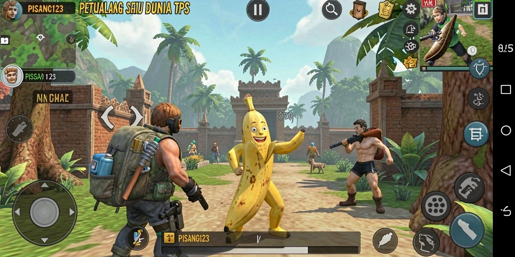 Gameplay PISANG123 yang intens dan penuh aksi dalam TPS.