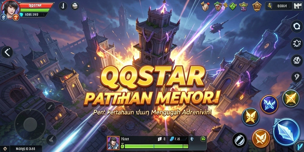 Tampilan layar permainan QQSTAR yang intens dan mendebarkan.