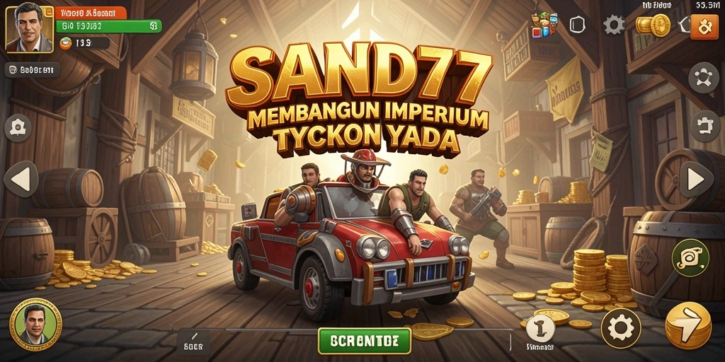 Tampilan menarik dari gameplay SAND77 yang penuh strategi Tycoon.